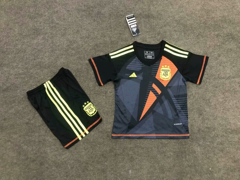 Kit Infantil Argentina Goleiro 24/25 Adidas Unissex - Preto