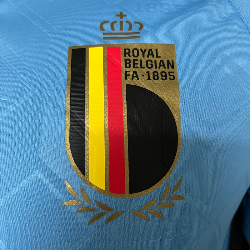 Camisa Bélgica Away 24/25 Jogador Adidas Masculina - Azul Claro