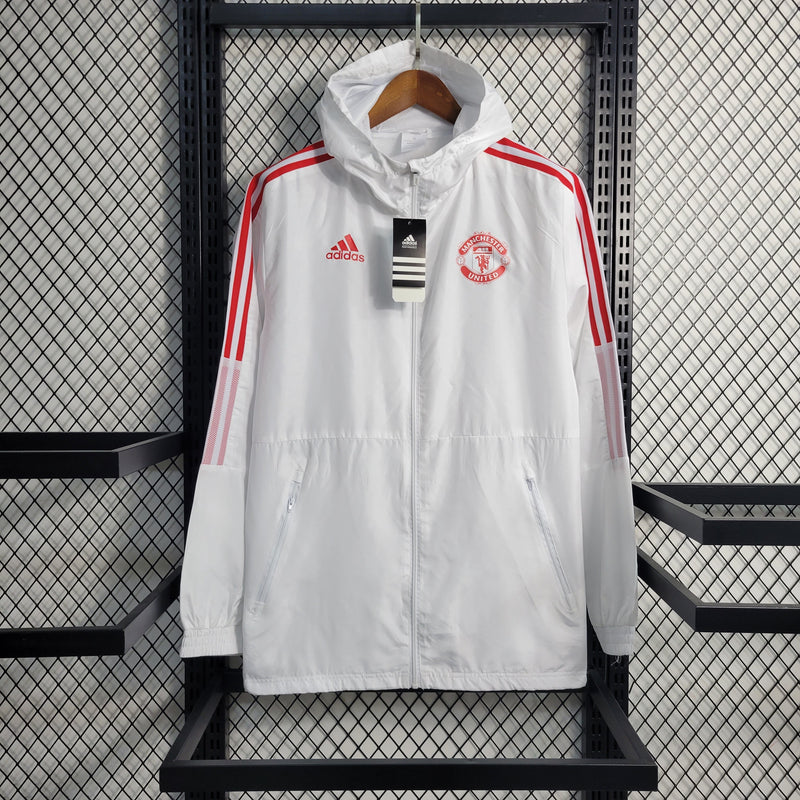 Corta Vento Manchester United Adidas Unissex - Branco