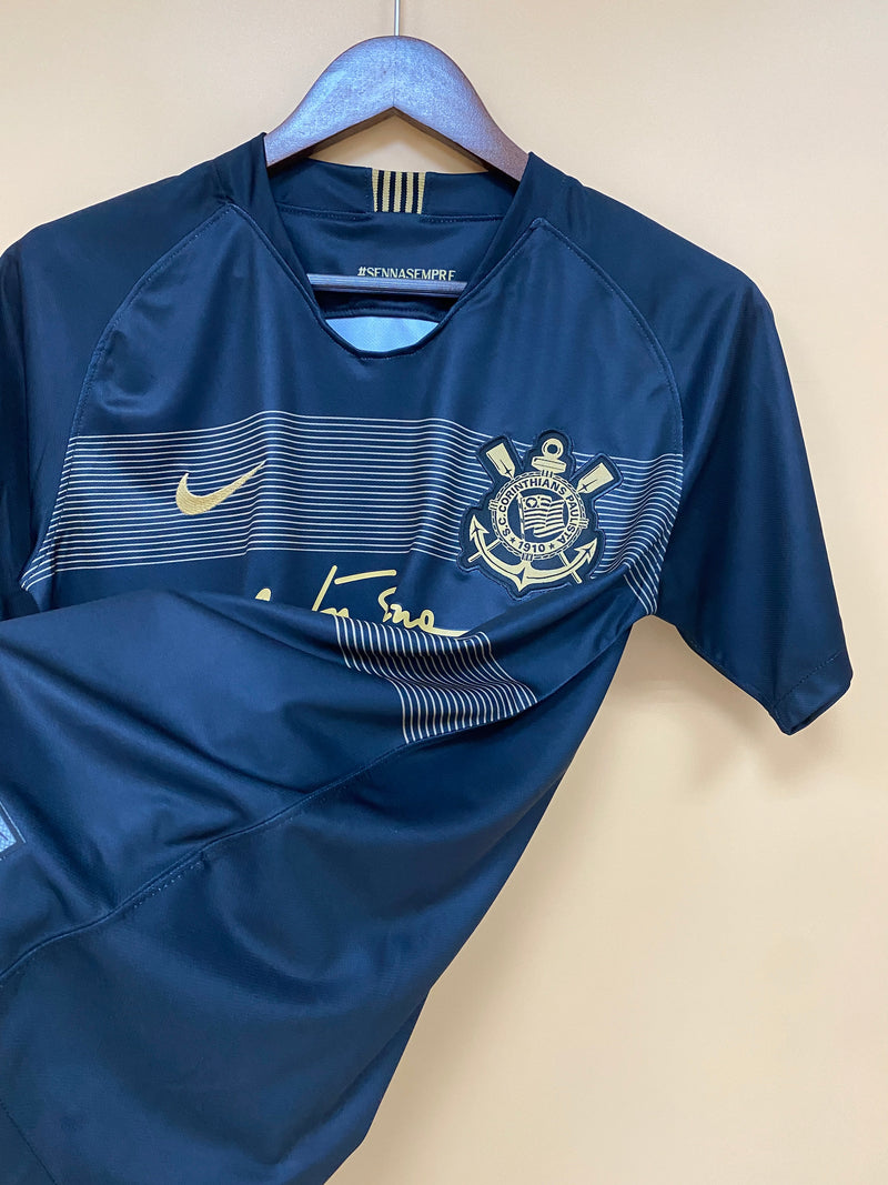 Camisa Corinthians Retro Third 18/19 Torcedor Nike Masculina - Preto e Dourado