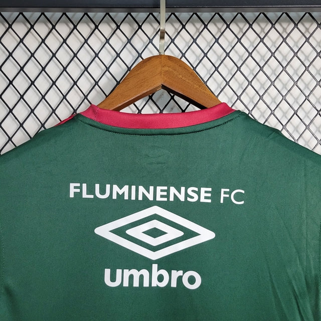 Camisa Fluminense Treino Celestial 23/24 Regata Torcedor Umbro Masculina - Verde e Vermelho