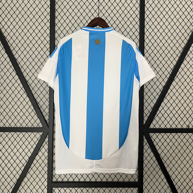 Camisa Argentina Home 24/25 + Patch Torcedor Adidas Masculina - Azul e Branca