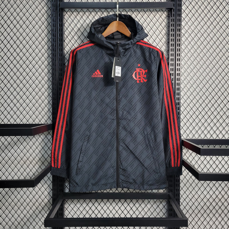 Corta Vento Flamengo Adidas Unissex - Preto e Vermelho