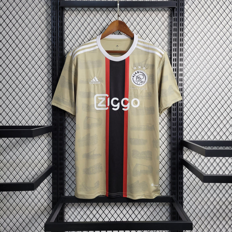 Camisa Ajax Third 22/23 Torcedor Adidas Masculina - Bege