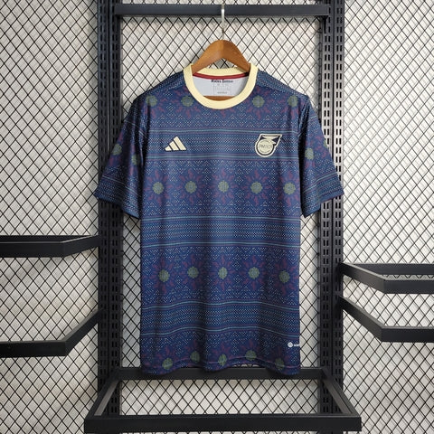 Camisa Jamaica Pré Jogo 23/24 Torcedor Adidas Masculina - Azul