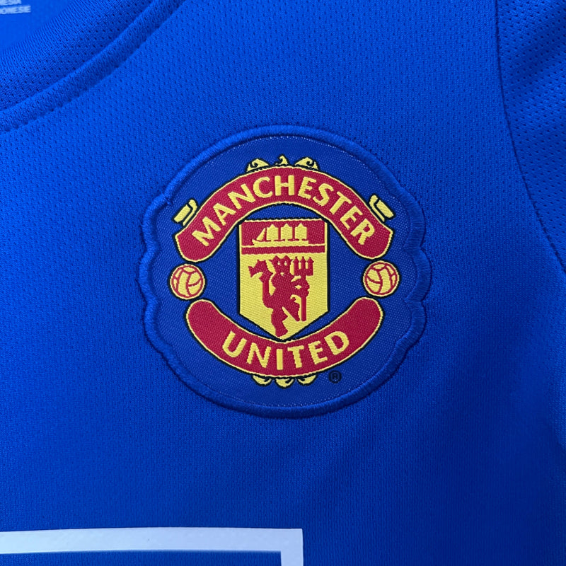 Kit infantil Manchester United Retrô Away 2009 Unissex Nike - Azul