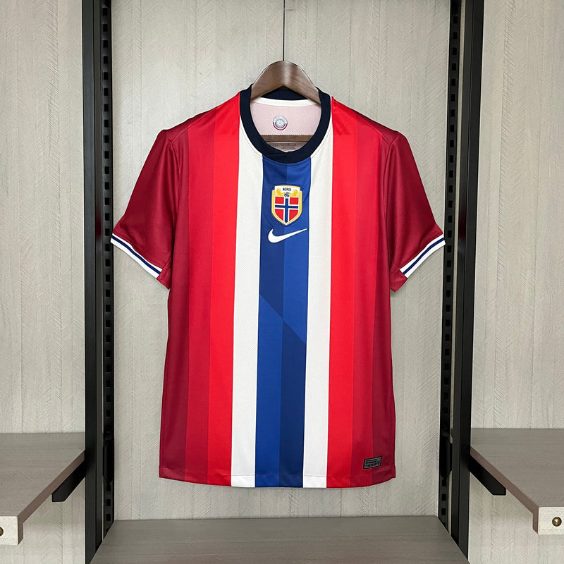 Camisa Noruega Home 24/25 Torcedor Nike Masculina - Vermelho e Azul