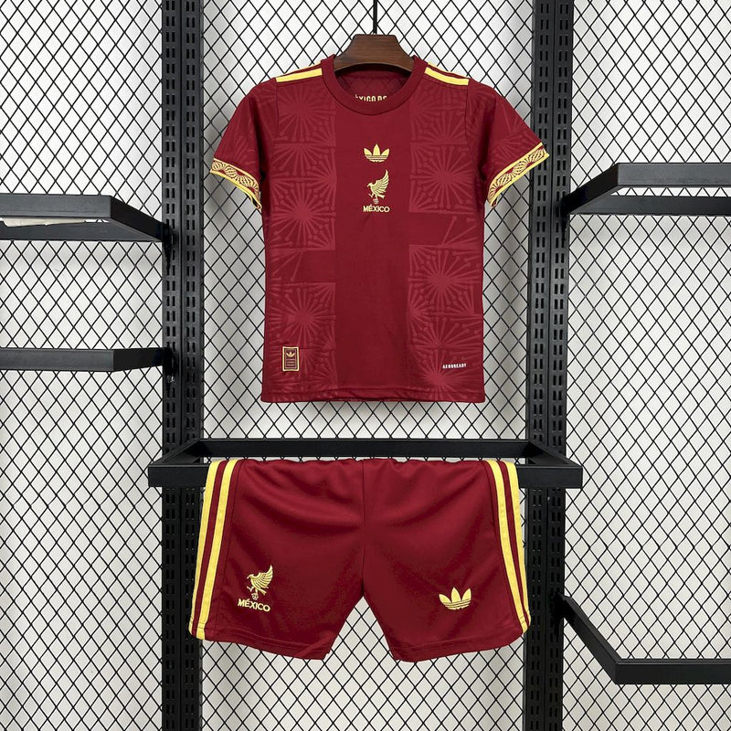 Kit Infantil México Edição Especial 25/26 Adidas Masculina - Vermelho
