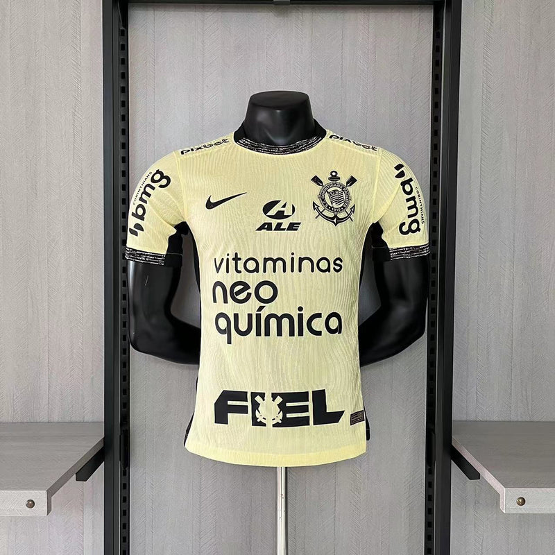 Camisa Corinthians Third Todos os Patrocinadores 23/24 Jogador Nike Masculino - Amarelo