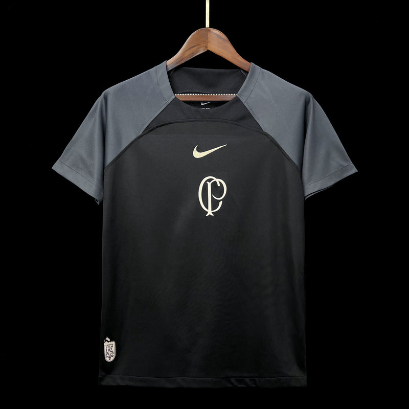 Camisa Corinthians Treino 24/25 Torcedor Nike Masculina - Preto