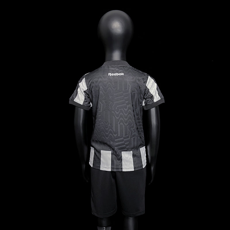 Kit Infantil Botafogo Home 23/24 Unissex - Preta e Branca