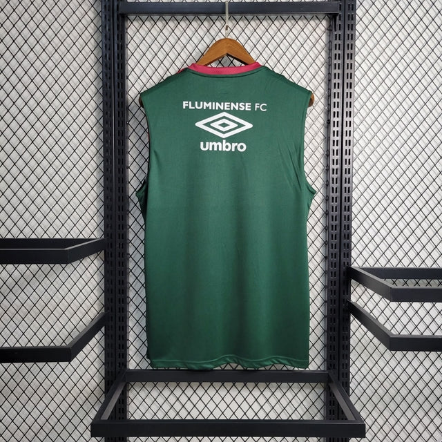 Camisa Fluminense Treino Celestial 23/24 Regata Torcedor Umbro Masculina - Verde e Vermelho