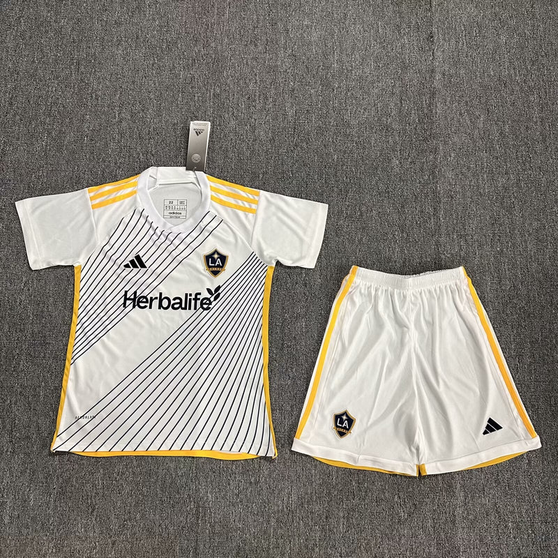 Kit Infantil LA Galaxy Home 24/25  Unissex Adidas - Branco