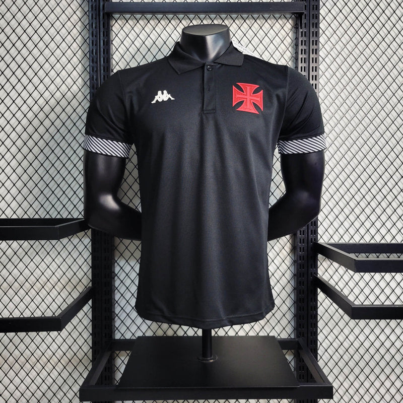 Camisa Vasco da Gama Polo 23/24 Torcedor Kappa Masculino - Preta