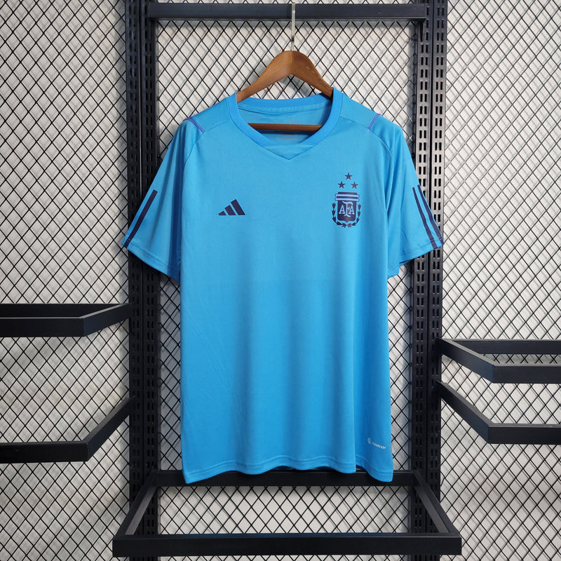 Camisa Argentina Treino 23/24 Torcedor Adidas Masculina - AZUL