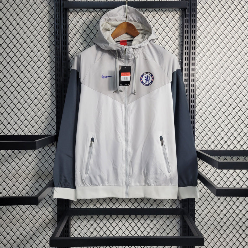 Corta Vento Chelsea Nike Unissex - Branco e Cinza