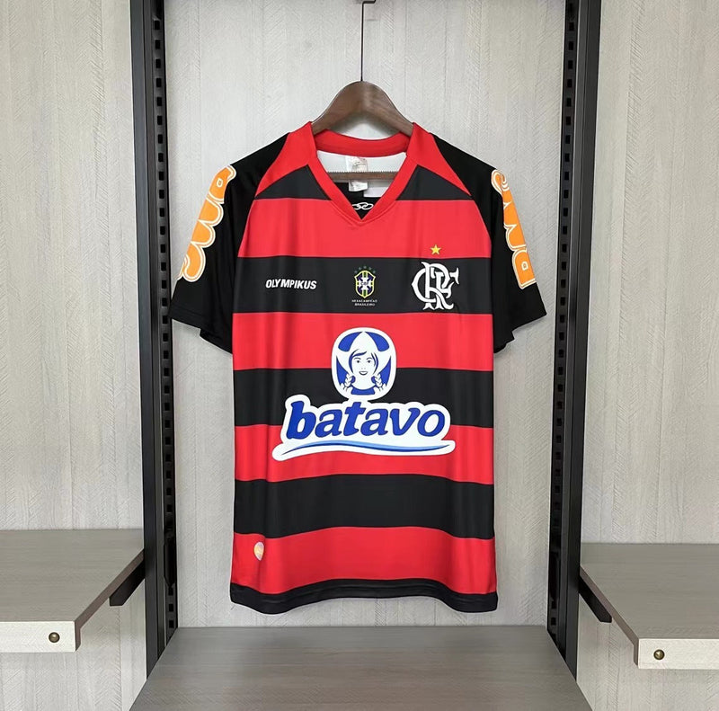 Camisa Flamengo Home Retro 2010 Torcedor Olympikus Masculina - Vermelho e Preto