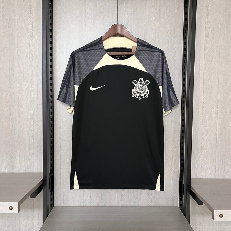 Camisa Corinthians Treino 24/25 Torcedor Nike Masculina - Preto