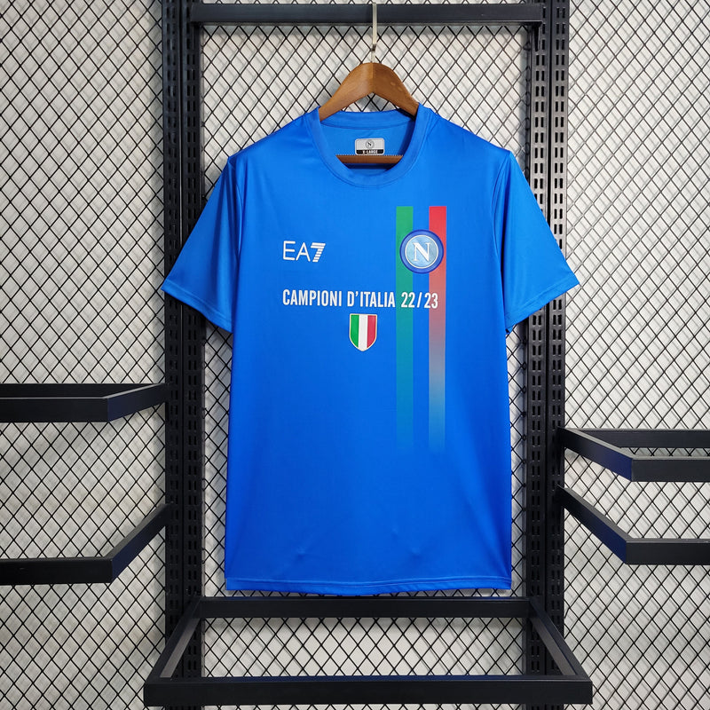 Camisa Napoli Especial Campeão Serie A 23/24 EA7 Masculina - Azul