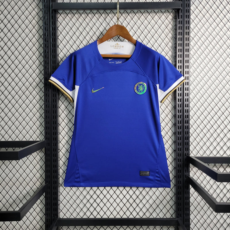 Camisa Chelsea Home 23/24 Torcedor Nike Feminina - Azul