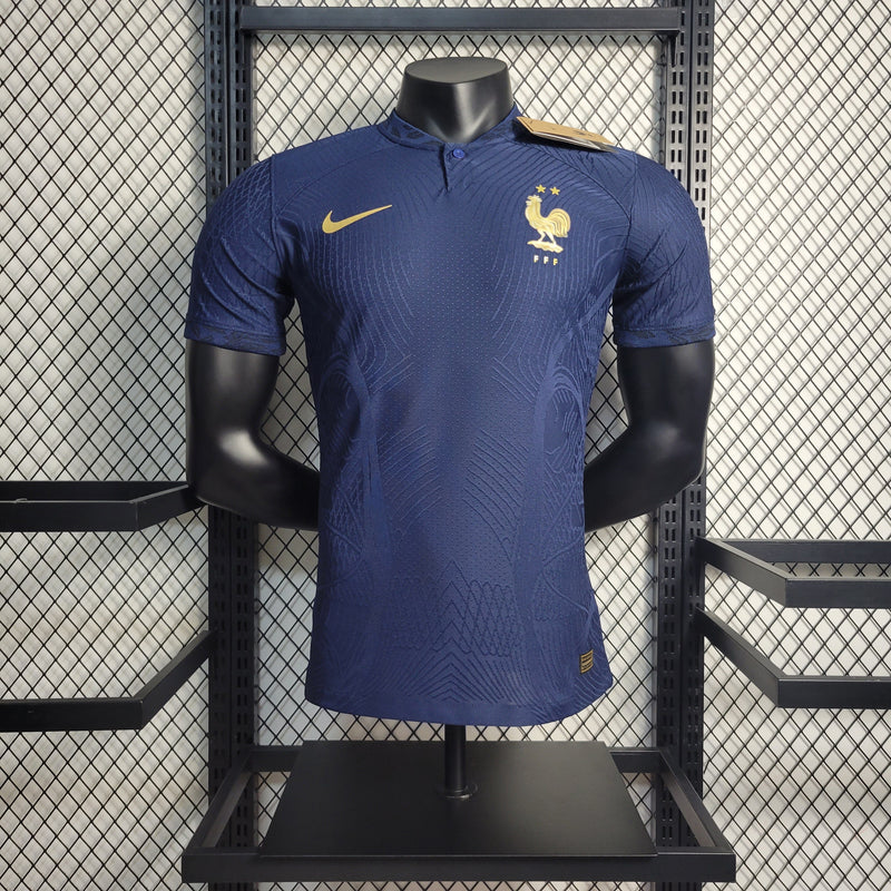 Camisa França Home 22/23 Jogador Nike Masculina - Azul Marinho