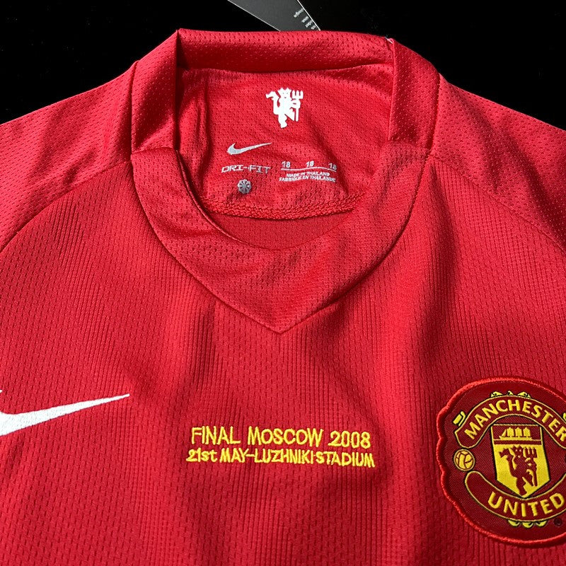 Kit infantil Manchester United Retrô Home 2008 Unissex Nike - Vermelho