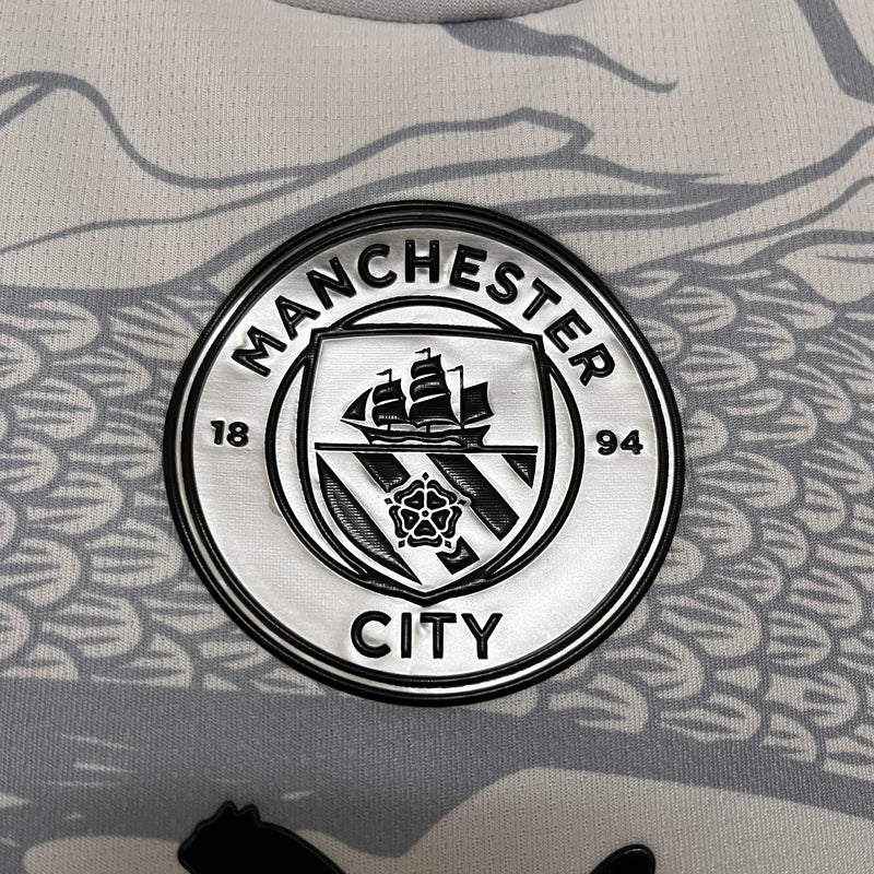 Camisa Manchester City Edição Especial Ano Chines 24/25Torcedor Puma Masculina - Branca