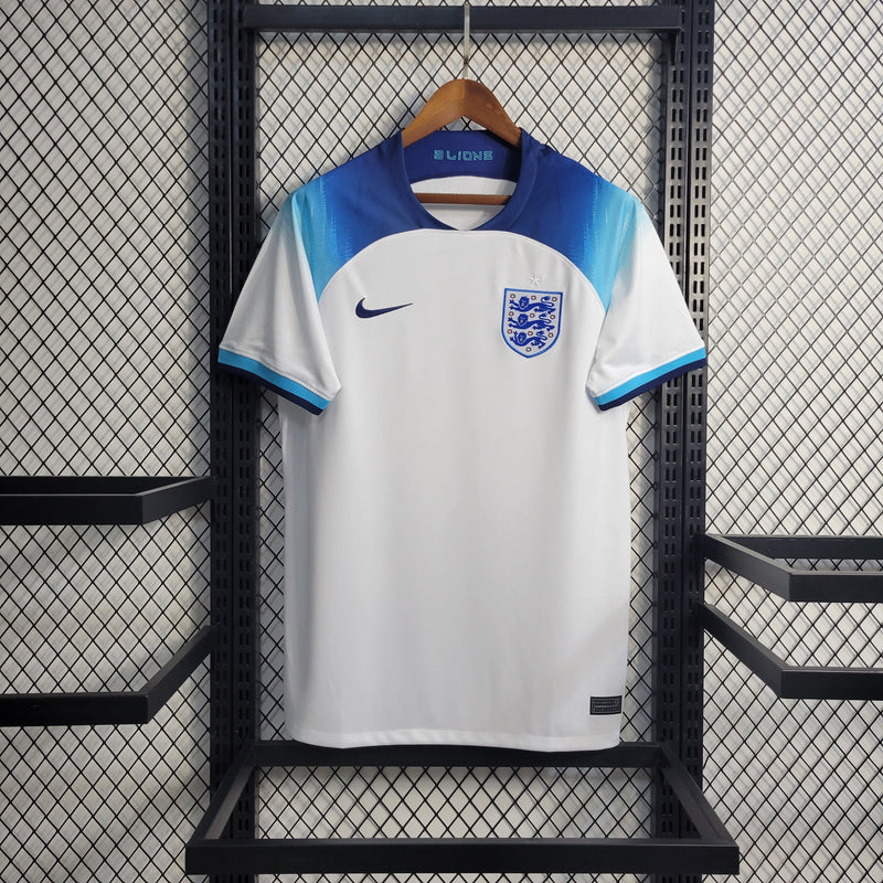 Camisa Inglaterra Home 22/23 Torcedor Nike Masculina - Branco e Azul