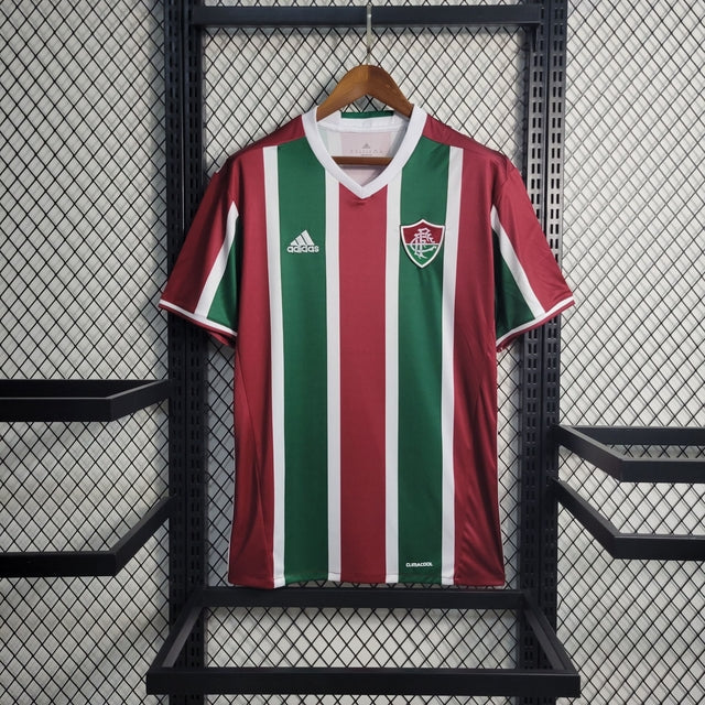 Camisa Fluminense Retrô 2017 Adidas Masculina - Vermelho e Verde