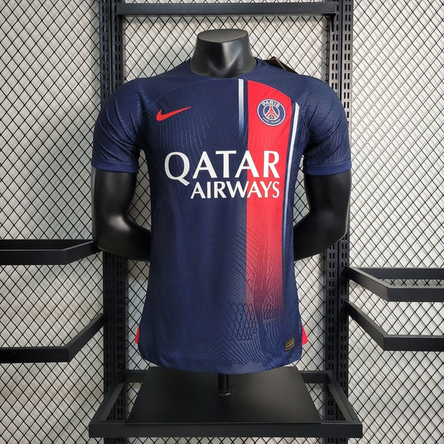 Camisa PSG Home 23/24 Jogador Nike Masculina - Azul Marinho e Vermelho