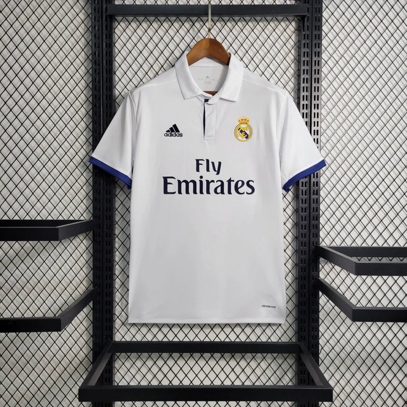 Camisa Real Madrid Retrô Home 16/17 Adidas Masculina - Branca