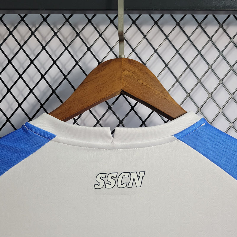 Camisa Napoli Away 22/23 Torcedor EA7 Masculina - Branca e Azul