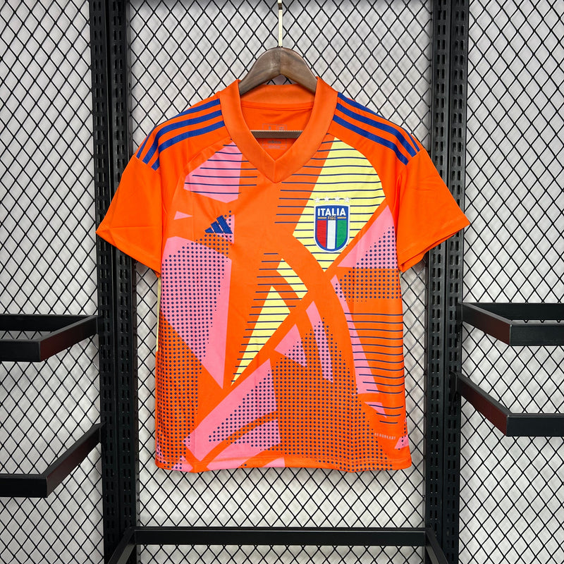 Camisa Itália Goleiro 24/25 Torcedor Adidas Masculina - Laranja