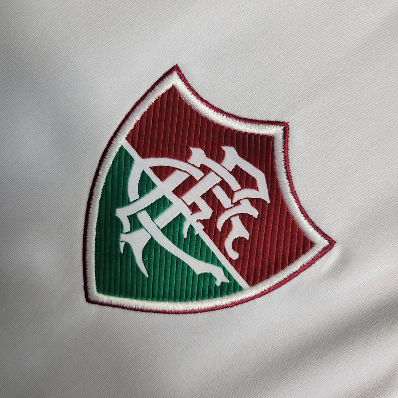 Camisa Fluminense Treino Gola 23/24 Torcedor Umbro Masculina - Branca e Verde