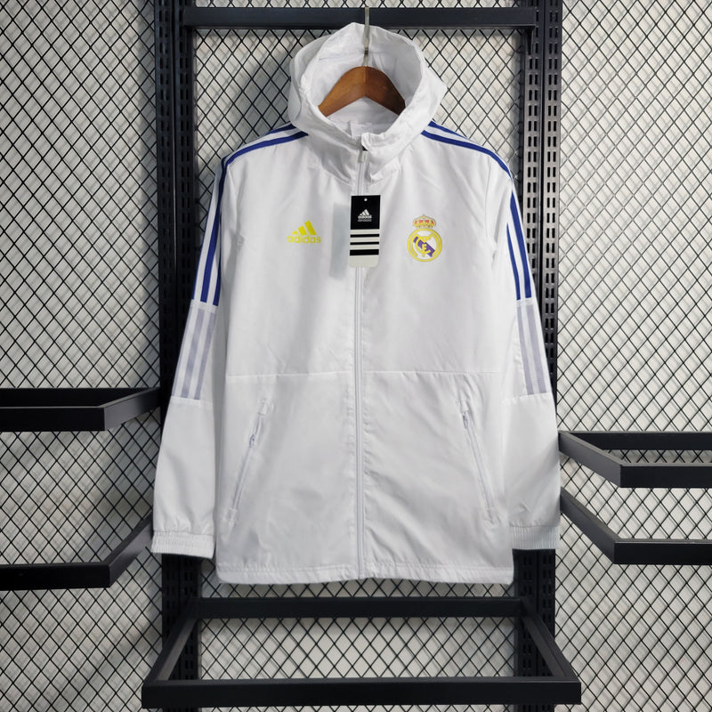 Corta Vento Real Madrid Adidas Unissex - Branco