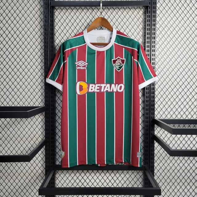 Camisa Fluminense Home 23/24 Torcedor Umbro Masculina - Vermelha e verde