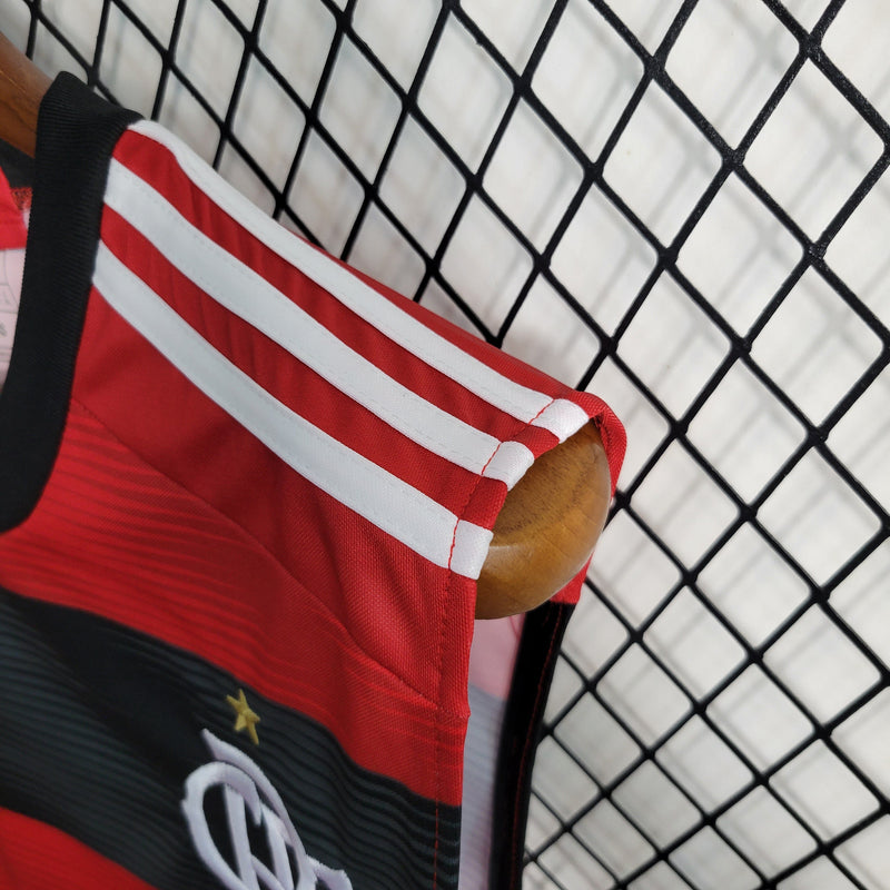 Camisa Flamengo Home Regata 23/24 Torcedor Adidas Masculino - Vermelho e Preto