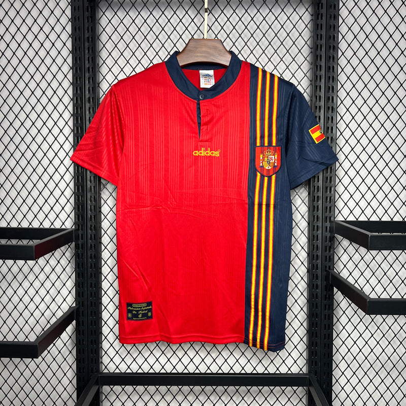 Camisa Espanha Home Retro 1996 Torcedor Adidas Masculino - Vermelho