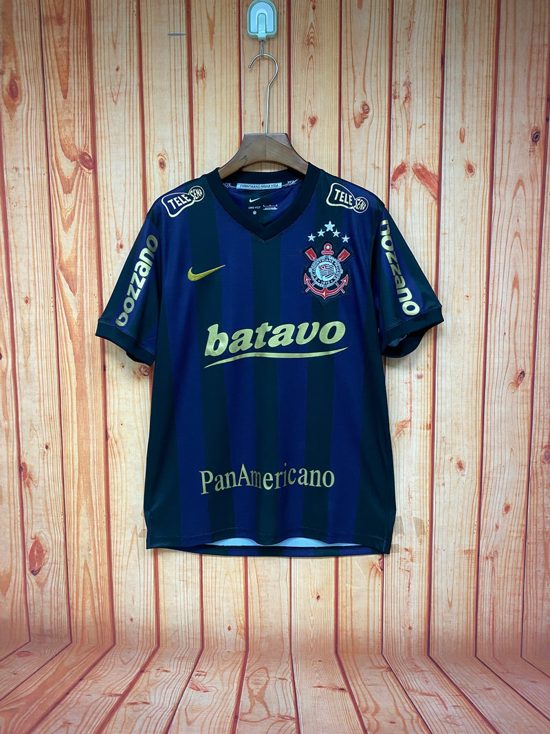 Camisa Corinthians Retro Third 09/10 Torcedor Nike Masculina - Preto e Roxo