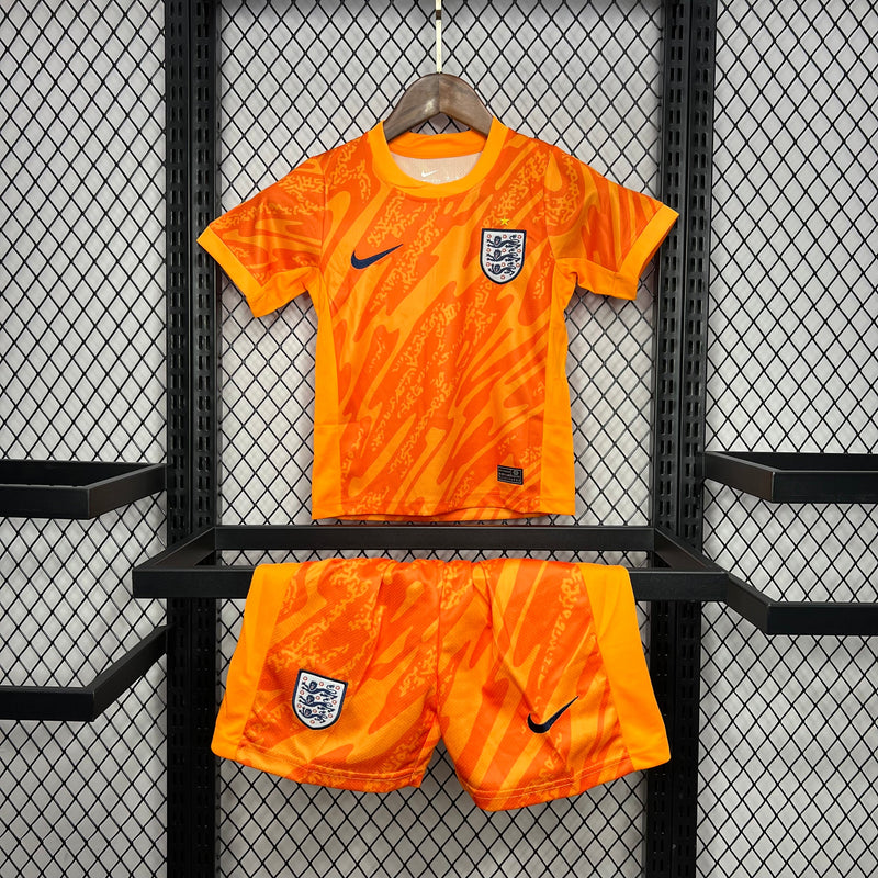 Kit Infantil Inglaterra Goleiro 24/25 Nike Unissex - Laranja