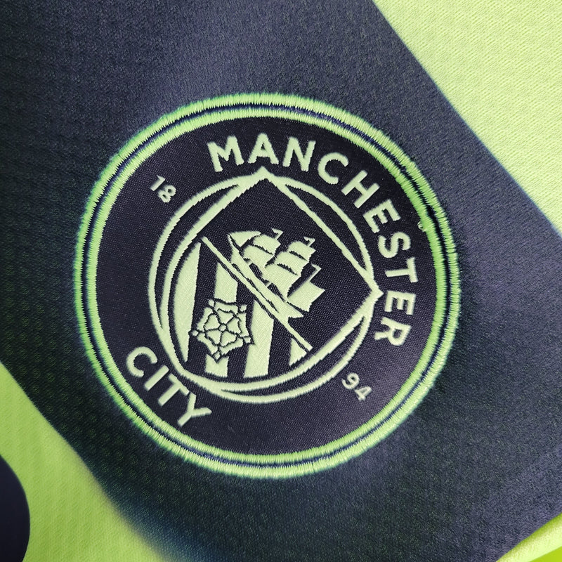 Camisa Manchester City Third 22/23 Torcedor Puma Masculina - Verde e Preto