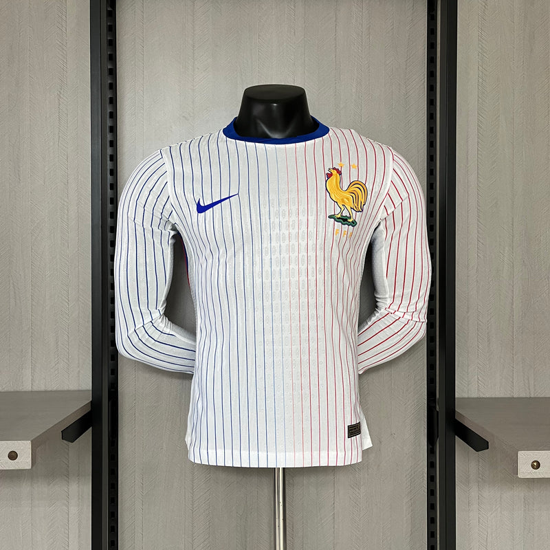 Camisa França Away Manga Longa 24/25 Jogador Nike Masculina - Branco