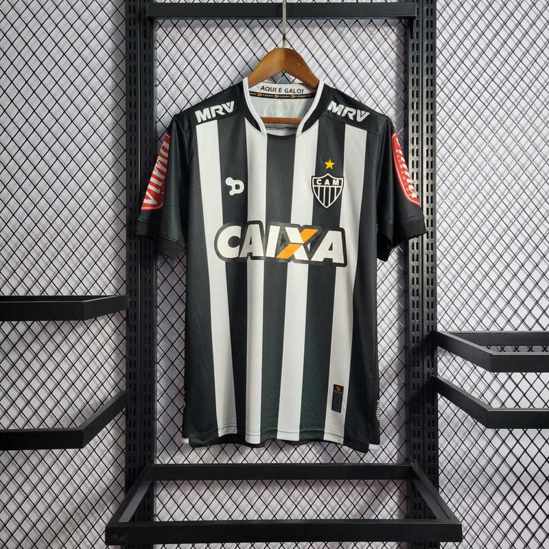 Camisa Atlético Mineiro Retro Home 16/17 Torcedor Masculino - Preto e Branco