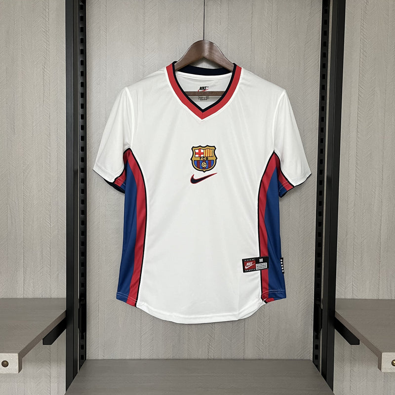 Camisa Barcelona Away Retro 1998 Torcedor Nike Masculino - Branca