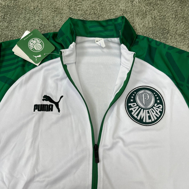 Kit Treino Palmeiras Agasalho + Calça Puma Unissex - Verde e Branco