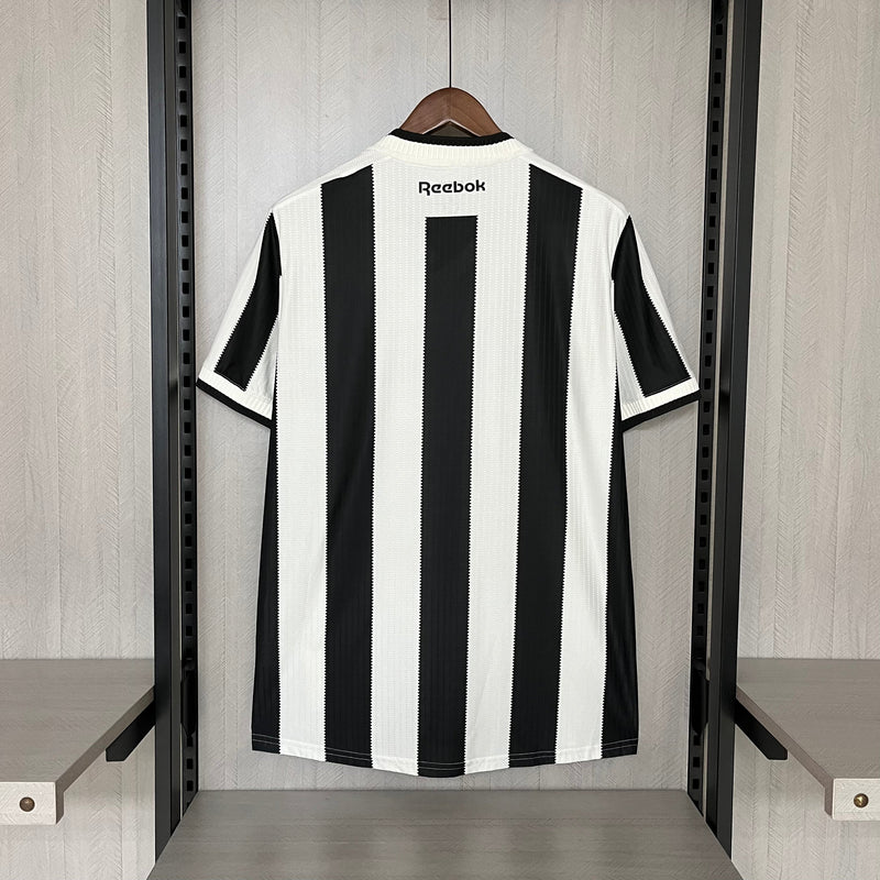 Camisa Botafogo Home 24/25 Torcedor Reebok Masculina - Preta e Branca