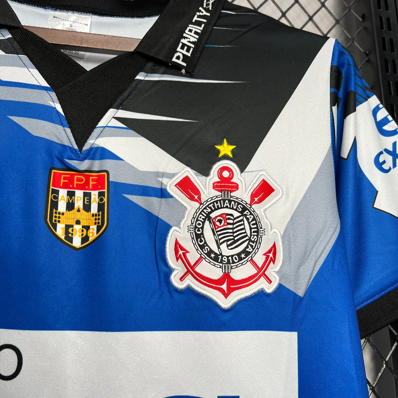 Camisa Corinthians Retro Third 1998 Torcedor Penalty Masculina - Azul