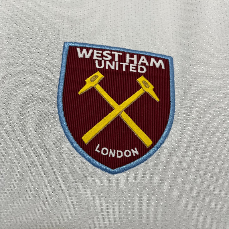 Camisa West Ham Away 24/25 Torcedor Umbro Masculina - Branca e Cinza