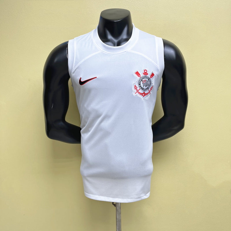 Camisa Corinthians Home Regata 23/24 Torcedor Nike Masculina - Branca