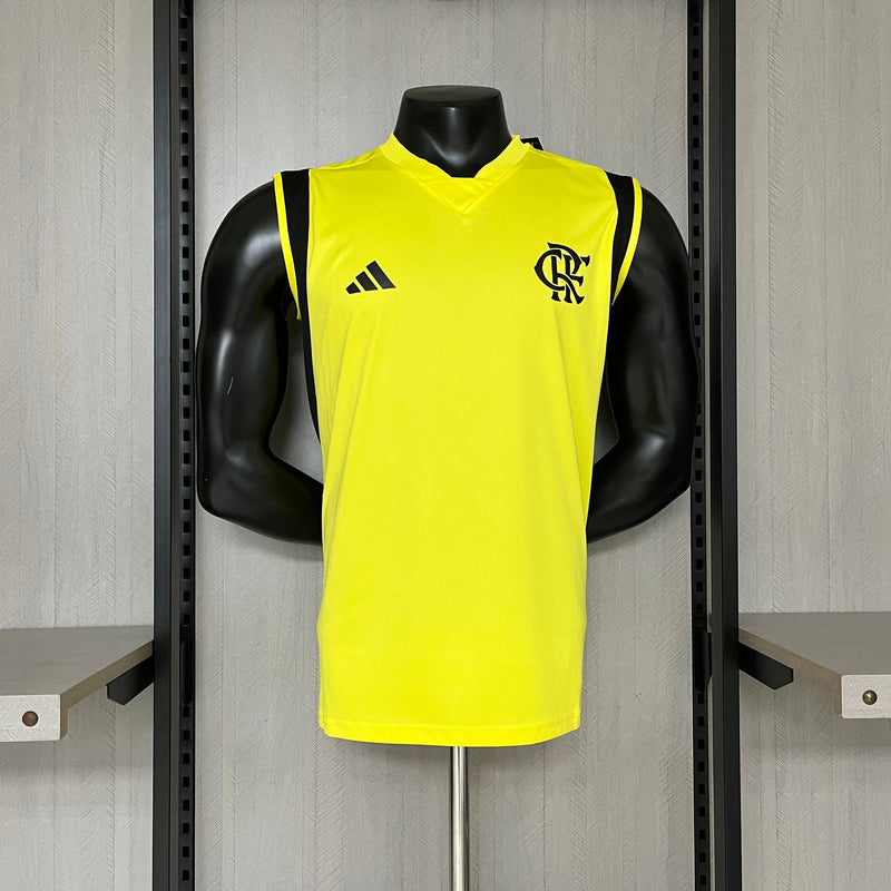 Camisa Flamengo Treino Regata 24/25 Torcedor Adidas Masculino - Amarelo